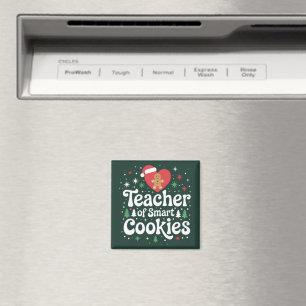 Weihnachtslehrer für kluge Cookies Magnet