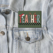 Weihnachtslehrer Geschenk für Lehrer Winterurlaub Button (Insitu)