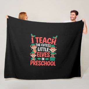 Weihnachtslehrer Ich unterrichte die süßesten Elfe Fleecedecke