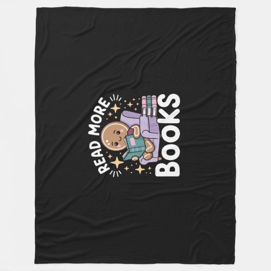 Weihnachtslehrer Lesen Sie mehr Bücher Funny Fleecedecke (Vorderseite)