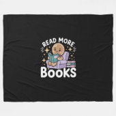 Weihnachtslehrer Lesen Sie mehr Bücher Funny Fleecedecke (Vorderseite (Horizontal))