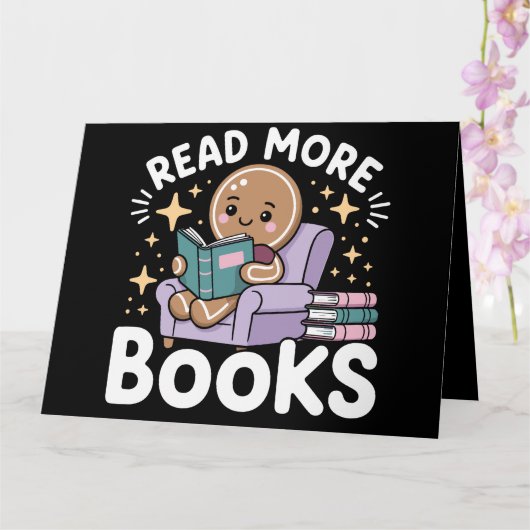 Weihnachtslehrer Lesen Sie mehr Bücher Funny Karte (Orchidee)