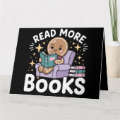 Weihnachtslehrer Lesen Sie mehr Bücher Funny Karte (Vorderseite)