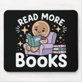 Weihnachtslehrer Lesen Sie mehr Bücher Funny Mousepad (Vorne)