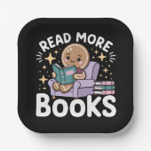 Weihnachtslehrer Lesen Sie mehr Bücher Funny Pappteller (Vorderseite)