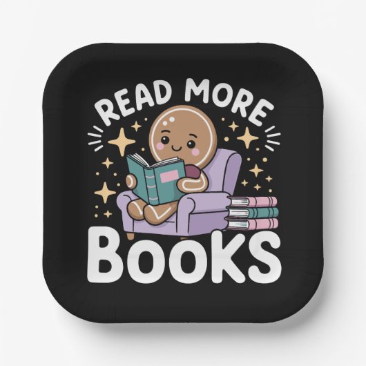 Weihnachtslehrer Lesen Sie mehr Bücher Funny Pappteller (Vorderseite)