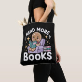 Weihnachtslehrer Lesen Sie mehr Bücher Funny Tasche (Von Nahem)
