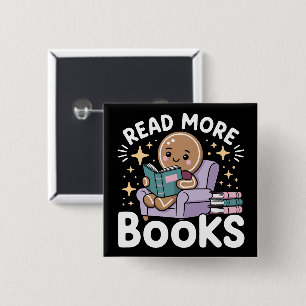 Weihnachtslehrer liest mehr Bücher lustig Button