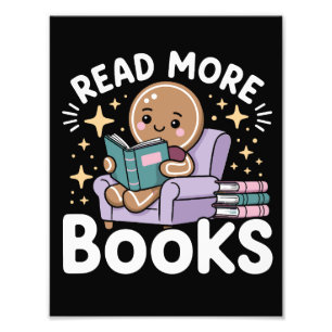 Weihnachtslehrer Mehr Bücher lesen Lustig  Fotodruck