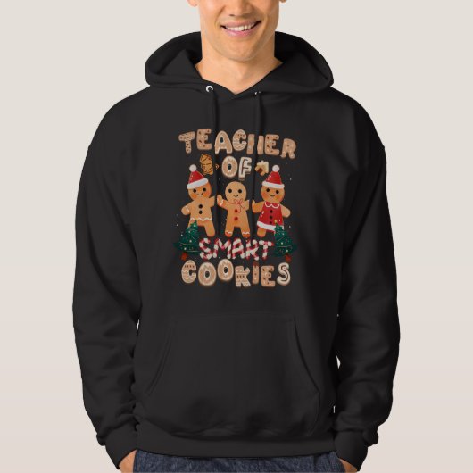 Weihnachtslehrer Niedlich Gingerbret Cookies Funny Hoodie (Vorderseite)