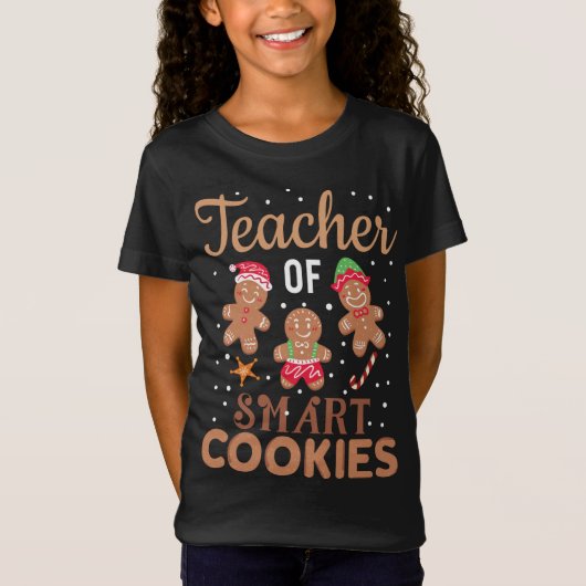 Weihnachtslehrer Niedlich Gingerbret Cookies T-Shirt (Vorderseite)
