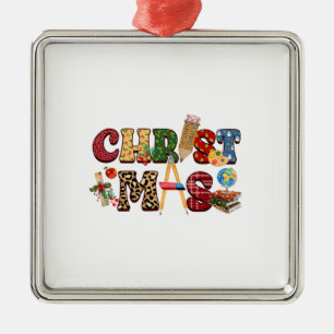 Weihnachtslehrer Ornament Aus Metall
