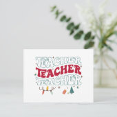 Weihnachtslehrer Postkarte (Stehend Vorderseite)