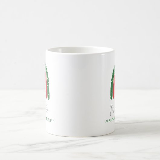 Weihnachtslehrer Rainbow Nice List Kaffeetasse (Mittel)