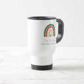 Weihnachtslehrer Rainbow Nice List Reisebecher (VorderseiteRechts)