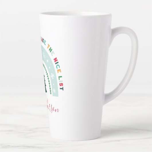 Weihnachtslehrer Regenbogen nette Liste niedlicher Milchtasse (Rechts)