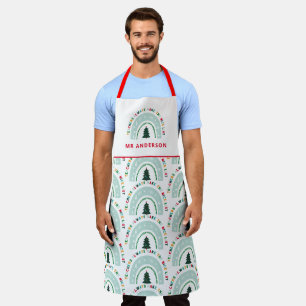 Weihnachtslehrer Regenbogen schöne Liste niedliche Schürze