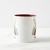 Weihnachtslehrer Regenbogen schöne Liste niedliche Zweifarbige Tasse (Mittel)