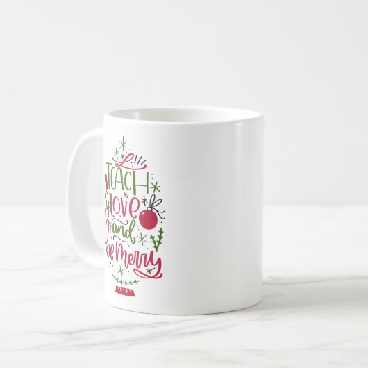 Weihnachtslehrer-Tasse Kaffeetasse (Vorderseite Links)