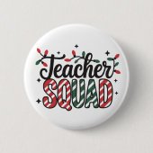 Weihnachtslehrer-Team Lustige Fröhliche Weihnachts Button (Vorderseite)