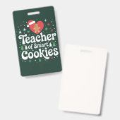 Weihnachtslehrer über intelligente Cookies Ausweis (Front & Back)