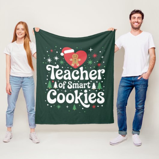 Weihnachtslehrer über intelligente Cookies Fleecedecke (Beispiel)