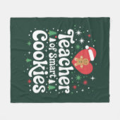 Weihnachtslehrer über intelligente Cookies Fleecedecke (Vorderseite (Horizontal))