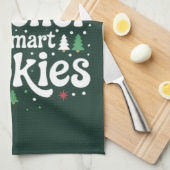 Weihnachtslehrer über intelligente Cookies Geschirrtuch (Viertel Falte)