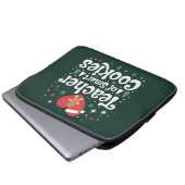 Weihnachtslehrer über intelligente Cookies Laptopschutzhülle (Vorne Knopf)