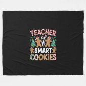 Weihnachtslehrer über intelligente Cookies Lebkuch Fleecedecke (Vorderseite (Horizontal))
