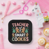 Weihnachtslehrer über intelligente Cookies Lebkuch Pappteller (Party)