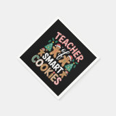 Weihnachtslehrer über intelligente Cookies Lebkuch Serviette (Ecke)