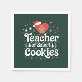 Weihnachtslehrer über intelligente Cookies Serviette (Vorderseite)