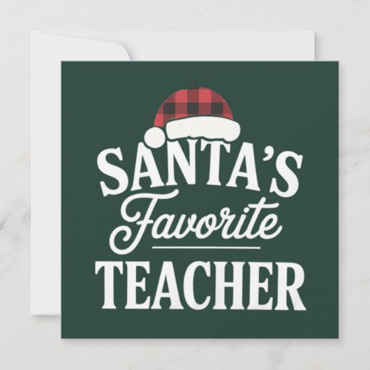 Weihnachtslehrer unterrichten Schüler Einladung (Vorderseite)