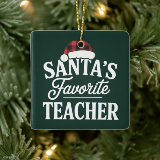 Weihnachtslehrer unterrichten Schüler Keramikornament (Baum)