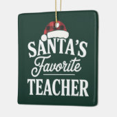 Weihnachtslehrer unterrichten Schüler Keramikornament (Links)