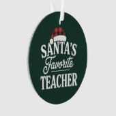 Weihnachtslehrer unterrichten Schüler Ornament (Vorderseite)