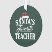 Weihnachtslehrer unterrichten Schüler Ornament (Vorderseite)