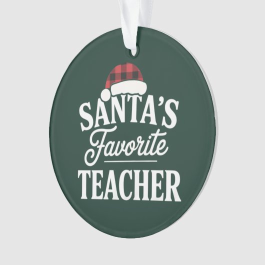 Weihnachtslehrer unterrichten Schüler Ornament (Vorderseite)