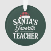 Weihnachtslehrer unterrichten Schüler Ornament (Vorderseite)