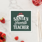 Weihnachtslehrer unterrichten Schüler Serviette (Beispiel)