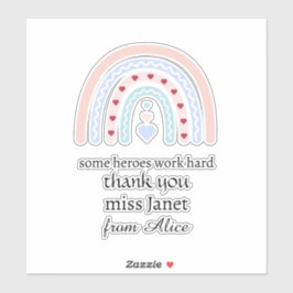 Weihnachtslehrer Vielen Dank für Ihr personalisier Aufkleber