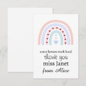 Weihnachtslehrer Vielen Dank für Ihr personalisier Dankeskarte (Vorne/Hinten)