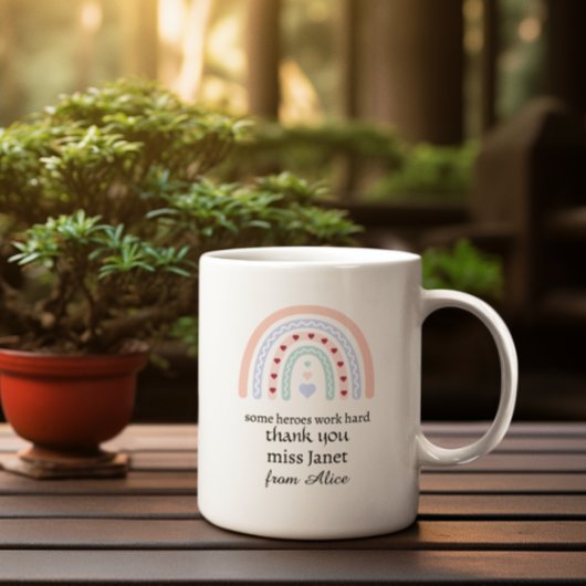 Weihnachtslehrer Vielen Dank für Ihr personalisier Jumbo-Tasse