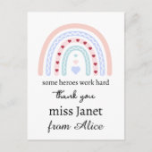 Weihnachtslehrer Vielen Dank für Ihr personalisier Postkarte (Vorderseite)