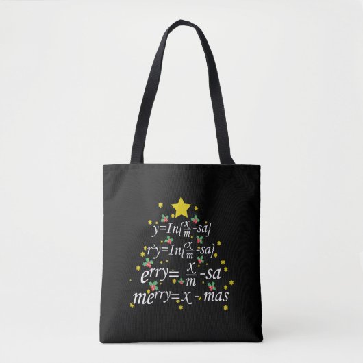 Weihnachtslehrer - Weihnachts-Mathematiklehrerbaum Tasche (Vorderseite)