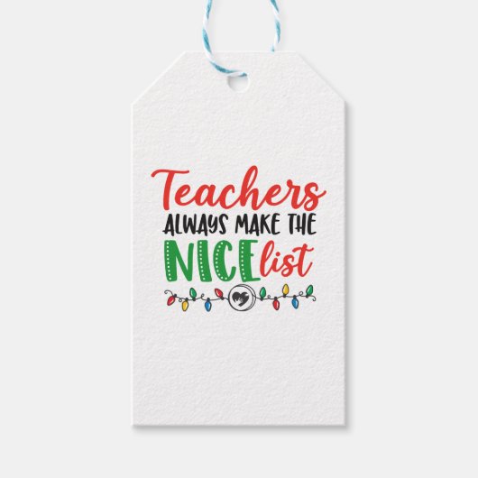 Weihnachtslehrer, Weihnachtsliste Geschenkanhänger (Vorderseite)