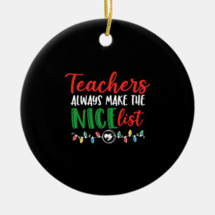 Weihnachtslehrer, Weihnachtsliste Keramik Ornament