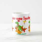 Weihnachtslehrer Wertschätzung Kinder Dinosaurier Kaffeetasse (Mittel)
