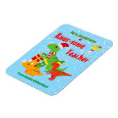 Weihnachtslehrer Wertschätzung Kinder Dinosaurier Magnet (Linke Seite)